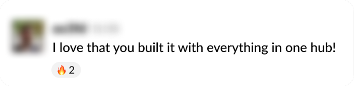 I love that you built it with everything in one hub!